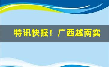 特讯快报！广西越南实力一手香烟厂家“高城深堑”