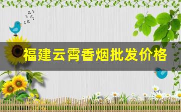 福建云霄香烟批发价格表-云霄香烟的市场价格是多少