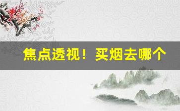 焦点透视！买烟去哪个网站正品下载“钢筋铁骨”