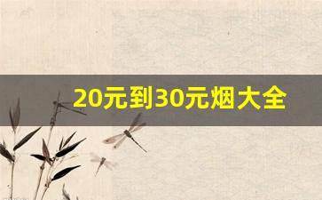 20元到30元烟大全-5元到100元烟大全