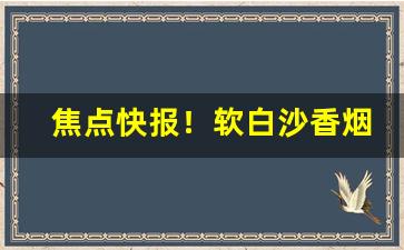 焦点快报！软白沙香烟批发多少钱1条“风风火火”