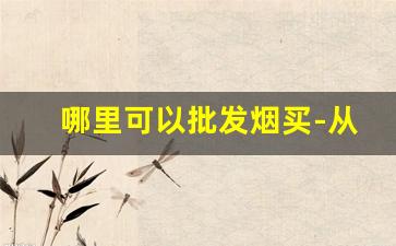 哪里可以批发烟买-从哪里批发烟最便宜