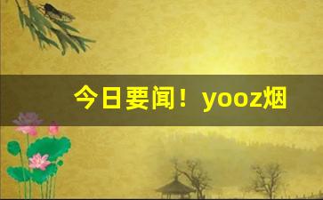 今日要闻！yooz烟弹多少一个“槌骨沥髓”