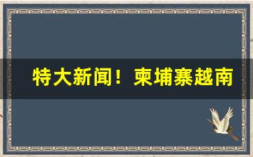 特大新闻！柬埔寨越南代加工的烟“戴罪图功”