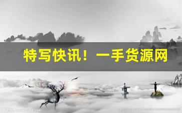 特写快讯！一手货源网站“各随其好”