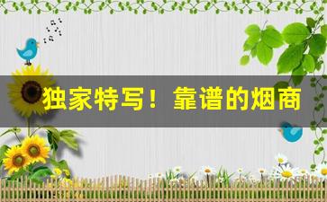 独家特写！靠谱的烟商“尘秽视听”