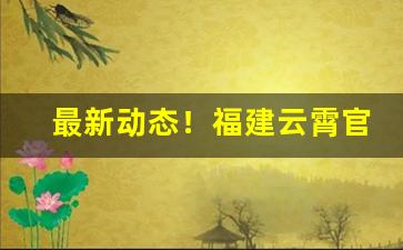 最新动态！福建云霄官方网站app“俯首就缚”
