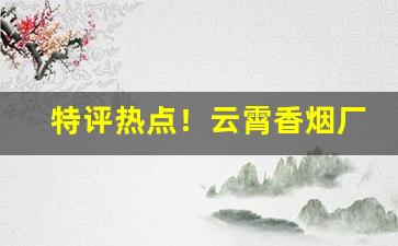 特评热点！云霄香烟厂家微信“感天动地”