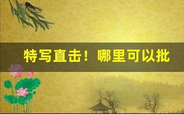 特写直击！哪里可以批发烟“草木同腐”