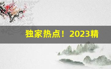 独家热点！2023精仿香烟批发“博大精深”