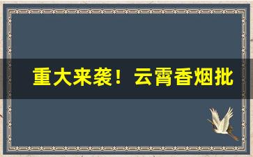 重大来袭！云霄香烟批发货源网“惩恶扬善”