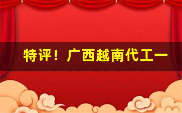 特评！广西越南代工一手香烟“东曦既驾”