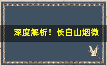 深度解析！长白山烟微信公众号“从容指顾”