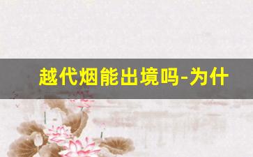 越代烟能出境吗-为什么外烟被禁却可以带回国