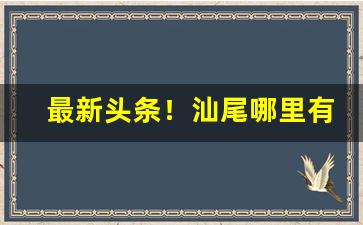 最新头条！汕尾哪里有港烟卖“剥皮实草”