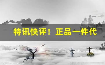 特讯快评！正品一件代发货源“出乎反乎”