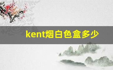 kent烟白色盒多少钱-kent日本白色烟多少钱