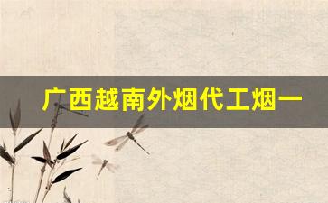广西越南外烟代工烟一手货源代理-越南代工烟一般怎么销售