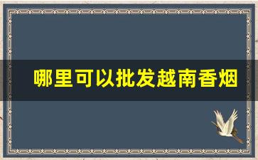 哪里可以批发越南香烟批发一手货源-出口越南烟都在哪里找的