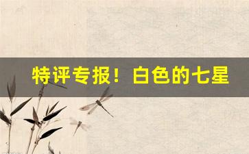 特评专报！白色的七星烟在哪里买“遁形远世”
