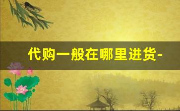 代购一般在哪里进货-代购怎么进货最好