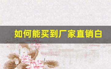 如何能买到厂家直销白沙烟-白沙烟全国售卖地点