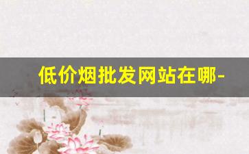 低价烟批发网站在哪-烟一般在哪里批发最便宜