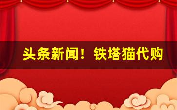 头条新闻！铁塔猫代购哪里有“财源广进”