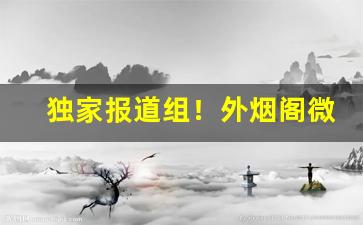 独家报道组！外烟阁微信“出口成章”