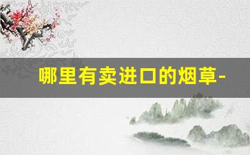 哪里有卖进口的烟草-网络上哪儿有正品的烟草