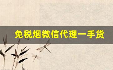 免税烟微信代理一手货源-免税烟一条龙批发