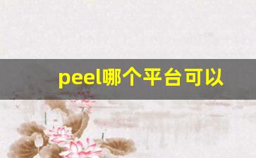 peel哪个平台可以买-peel正品一般在哪卖