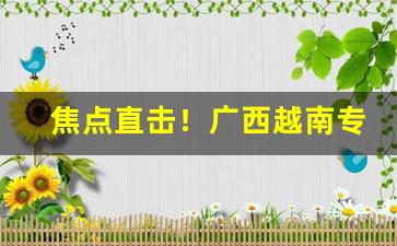 焦点直击！广西越南专供出口香烟“断香零玉”