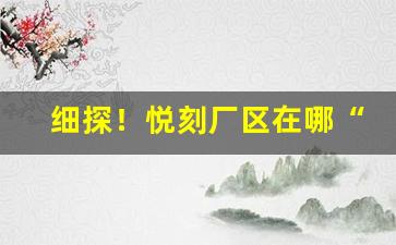 细探！悦刻厂区在哪“各种各样”