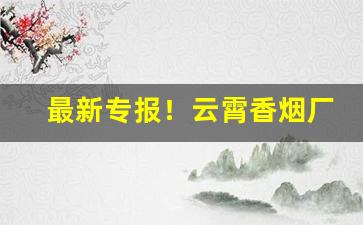 最新专报！云霄香烟厂家一手“得意之色”