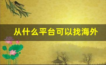 从什么平台可以找海外代购-在哪里可以找到海外个人代购