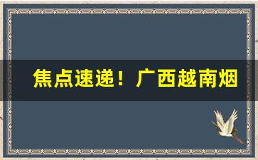 焦点速递！广西越南烟批发微信号“挨肩搭背”
