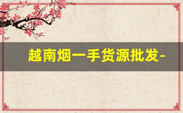 越南烟一手货源批发-在河口买越南烟多少钱一条