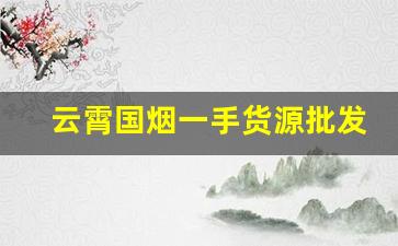 云霄国烟一手货源批发渠道-云霄烟厂家直供价格表