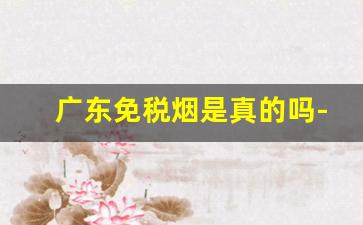 广东免税烟是真的吗-广州买的免税烟是真的吗
