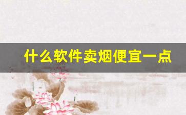什么软件卖烟便宜一点-烟在什么软件上可以买实惠