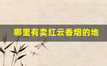 哪里有卖红云香烟的地方-红广州烟哪里买