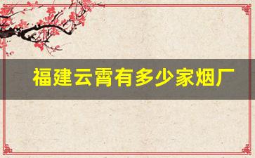福建云霄有多少家烟厂-云霄假烟厂的前世今生