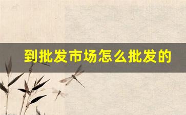 到批发市场怎么批发的-批发市场一般在哪里找
