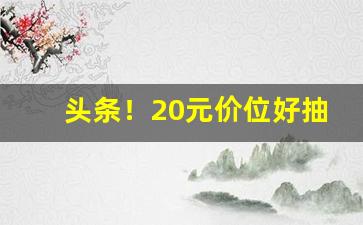头条！20元价位好抽的香烟“鼎成龙升”