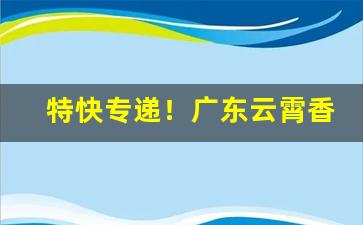 特快专递！广东云霄香烟购买“持疑不决”