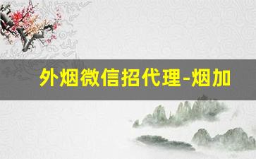 外烟微信招代理-烟加盟零售