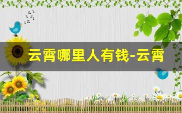 云霄哪里人有钱-云霄县哪个村最穷