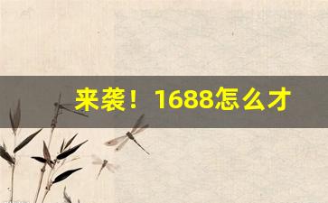 来袭！1688怎么才能买到正品“材茂行洁”