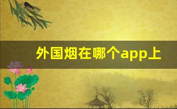 外国烟在哪个app上可以购买-怎么可以买到国外烟